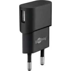 Goobay Micro-USB-Netzteil komplett - Micro-USB-Ladegerät - USB 2.0 Micro-Stecker - 1m - 3000mA - 15W - 5V - Schwarz