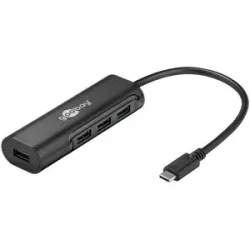 Goobay, Goobay USB 3.2 GEN 1 (USB 3.0) USB-C auf USB-A Adapter - 4 Anschlüsse - Schnellladegerät - 5Gbit/s
