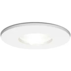 HOFTRONIC Barcelona LED-Einbaustrahler - Dimmbar - 4 Watt 6500K tageslichtweiß - GU10 Fassung - IP44 spritzwassergeschützt - Weiß - Für Innen, Außen und Badezimmer