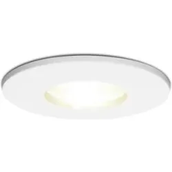 HOFTRONIC Barcelona LED Einbaustahler - Dimmbar - GU10 Fassung - 4 Watt 4000K neutralweiß IP44 spritzwassergeschützt - Weiß - Für Innen, Außen und Badezimmer