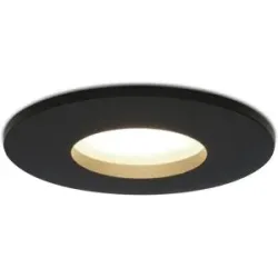 HOFTRONIC Porto LED-Einbaustrahler - Dimmbar - GU10 - 4 Watt - 4000K neutralweiß IP44 spritzwassergeschützt - Schwarz - Für Innen, Außen und Badezimmer