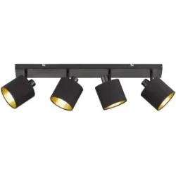 HOFTRONIC Tommy LED Deckenstrahler - 4-Flammig - Drehbar und dimmbar - E14 - Schwenkbar - Deckenstrahler - Deckenleuhte - Innen - Schwarz