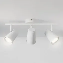 HOFTRONIC Riga - LED Deckenleuchte - 3 Flammig - 12 Watt 1200 Lumen - Schwenkbar - 6500K tageslichtweiß - GU10 - Dimmable - IP20 für Innenbereich - Weiß