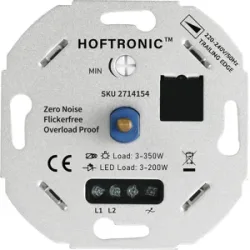 HOFTRONIC LED-Dimmer - 3-200 Watt - Phasenabschnitt - Universal