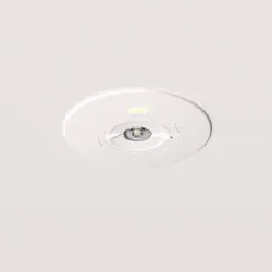 HOFTRONIC Locus - LED Einbaustrahler Notbeleuchtung Weiß - 2 Watt 300 Lumen - austauschbare Linse - IP20 für Innenräume - 3-Stunden-Notfallbatterie (3300mAh) - 6500K tageslichtweiß