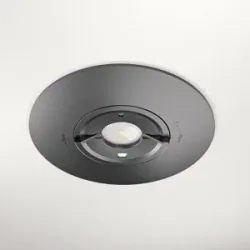 HOFTRONIC Parvos - LED-Einbaustrahler Notbeleuchtung Schwarz - 1,6W 330lm - Austauschbare Linse - IP20 - 3 Stunden Notstromversorgung - 6500K - Autotestfunktion