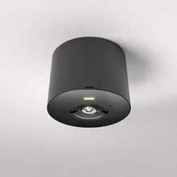 HOFTRONIC Locus - Aufbaustrahler Notbeleuchtung schwarz - 2 Watt 300 Lumen - 6000K tageslichtweiß - IP20 staubdicht - Mit Prüftaste