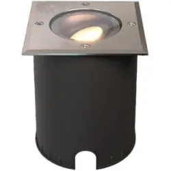 HOFTRONIC Cody LED Bodeneinbaustrahler Edelstahl - GU10 4,4 Watt 345 Lumen dimmbar - 2700K warmweiß - schwenkbar - Befahrbar - quadratisch - IP67 wasserdicht