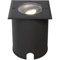 HOFTRONIC Cody LED Bodeneinbaustrahler Schwarz - GU10 4,5 Watt 345 Lumen dimmbar - 4000K neutralweiß - schwenkbar - Befahrbar - quadratisch - IP67 wasserdicht