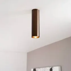 LUSENZ Canopus bronzo m - Zylindrischer Aufbaustrahler mit gebürsteter Bronzebeschichtung