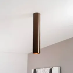 LUSENZ Canopus bronzo l - Zylindrischer Aufbaustrahler mit gebürsteter Bronzebeschichtung