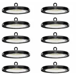 HOFTRONIC 10er-Set - UFO LED High Bay Eris - 100 Watt - 14.000 Lumen - 6500 K - 140 lm/W - IK08 - IP65