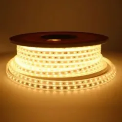 HOFTRONIC Flex60 LED Streifen 50 Meter - 3000K warmweiß - IP65 wasserdicht - Außen & Innen - 60 LEDs/m - 320 Watt 35.000 Lumen - Pro Meter kürzbar - Dimmbar