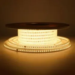 HOFTRONIC Flex120 LED Streifen 25 Meter - 3000K warmweiß - IP65 wasserdicht - Außen & Innen - 120 LEDs/m - 250 Watt 21.000 Lumen - Pro Meter kürzbar - Dimmbar