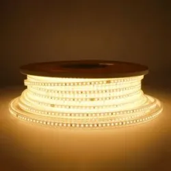 HOFTRONIC ?Flex120 LED Streifen 50 Meter - 3000K warmweiß - IP65 wasserdicht - Außen & Innen - 120 LEDs/m - 400 Watt 42.000 Lumen - Pro Meter kürzbar - Dimmbar
