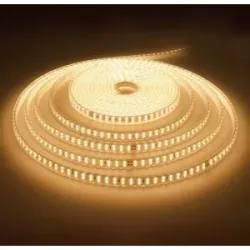 HOFTRONIC Flex180 LED Streifen 10 Meter - 3000K warmweiß - IP65 wasserdicht - Außen & Innen - 180 LEDs/m - 120 Watt 11.500 Lumen - Pro 20 Zentimeter kürzbar - Dimmbar