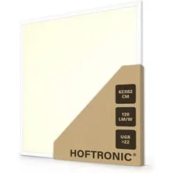 HOFTRONIC LED-Panel - 62 x 62 cm - 36 Watt - 4320 lm (120 lm/W) - 3000 K warmweiß - flimmerfrei - UGR22 - 50.000 Betriebsstunden - Mit Philips Certa Drive-Treiber
