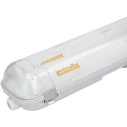 HOFTRONIC Eco Bright LED Leuchtstofflampe 120 cm doppelt - T8 G13 inkl. LED Röhre - 6500K tageslichtweißes Licht - 25 Watt 4000 Lumen (160lm/W) - IP65 wasserdicht