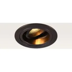 LUSENZ Einbaustrahler Orano bronzo scuro ? Durchmesser 92 mm ? Rund ? GU10-Fassung ? IP20 für den Innenbereich ? Bronze ? Mit Durchgangsverdrahtung