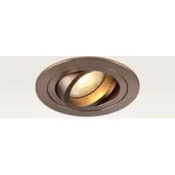 LUSENZ Einbaustrahler Ovaro caramello ? Durchmesser 92 mm ? Flach ? GU10 Fassung ? IP20 für den Innenbereich ? Braun ? Mit Durchgangsverdrahtung