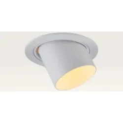 LUSENZ Einbaustrahler Gavira bianco l ? Durchmesser 92 mm ? GU10-Fassung ? IP20 für den Innenbereich ? Weiß ? Mit Durchgangsverdrahtung