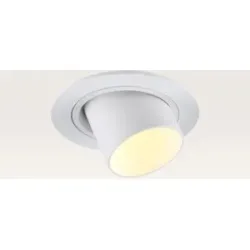 LUSENZ Einbaustrahler Gavira bianco m ? Durchmesser 77 mm ? Mini GU10 (MR11) ? IP20 für den Innenbereich ? Weiß ? Mit Durchgangsverdrahtung