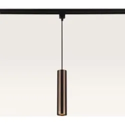 LUSENZ Hängeleuchte Belano bronzo scuro m ? GU10-Fassung ? Entwickelt für 1-Phasen-Schienensystem ? Bronze ? Schienenstrahler ? IP20 für den Innenbereich