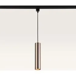 LUSENZ Hängeleuchte Belano caramello m ? GU10-Fassung ? Entwickelt für 1-Phasen-Schienensystem ? Braun ? Schienenstrahler ? IP20 für den Innenbereich