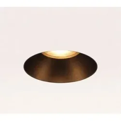 LUSENZ Einbaustrahler Junaro bianco bronzo ? Einbautiefe 100 mm ? GU10-Fassung ? IP20 für Innenbereich ? Weiß & Bronze ? Mit Durchgangsverdrahtung