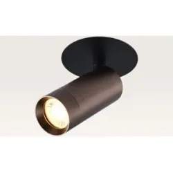LUSENZ Einbaustrahler Mavion nero bronzo ? Mini GU10 (MR11) ? Strahler ? Schwebendes Licht ? IP20 für den Innenbereich ? Schwarz und Bronze ? Mit Durchgangsverdrahtung