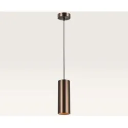 LUSENZ Pendelleuchte Erdena bronzo ? GU10-Fassung ? Minimalistisches Design ? Licht, das zu schweben scheint ? IP20 für den Innenbereich