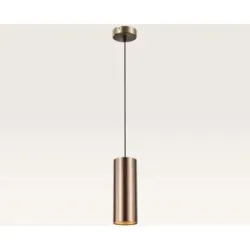 LUSENZ Pendelleuchte Erdena caramello ? GU10-Fassung ? Minimalistisches Design ? Licht, das zu schweben scheint ? IP20 für den Innenbereich
