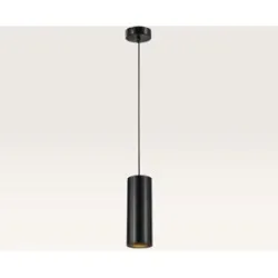 LUSENZ Pendelleuchte Erdena nero ? GU10-Fassung ? Minimalistisches Design ? Licht, das zu schweben scheint ? IP20 für den Innenbereich