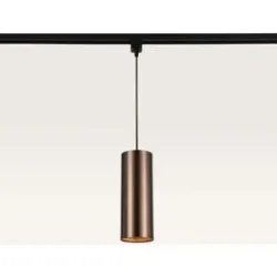 LUSENZ Hängeleuchte Belano bronzo scuro l ? GU10-Fassung ? Entwickelt für 1-Phasen-Schienensystem ? Bronze ? Schienenstrahler ? IP20 für den Innenbereich