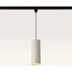 LUSENZ Hängeleuchte Belano beige l ? GU10-Fassung ? Entwickelt für 1-Phasen-Schienensystem ? Beige ? Schienenstrahler ? IP20 für den Innenbereich