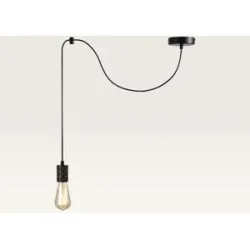 LUSENZ Pendelleuchte Lorena bronzo ? E27-Fassung ? Minimalistisches Design ? Licht, das zu schweben scheint ? IP20 für den Innenbereich