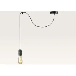 LUSENZ Pendelleuchte Lorena fero ? E27-Fassung ? Minimalistisches Design ? Licht, das zu schweben scheint ? IP20 für den Innenbereich