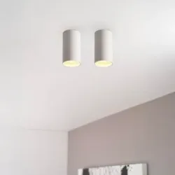 LUSENZ 2x Canopus bianco s - Zylindrischer Aufbaustrahler mit mattweißer Beschichtung