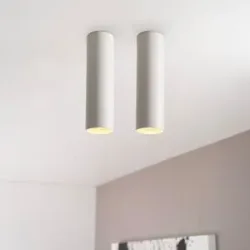 LUSENZ 2x Canopus bianco m - Zylindrischer Aufbaustrahler mit mattweißer Beschichtung