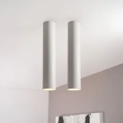LUSENZ 2x Canopus bianco l - Zylindrischer Aufbaustrahler mit mattweißer Beschichtung