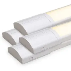 HOFTRONIC 4er Set LED-Leiste 120 cm - 40 Watt 5600 Lumen (140 lm/W) - 3000K Warmweiß - Verknüpfbar - IP20 für den Innenbereich - Ultra Flach 2,9 cm - Flimmerfrei - LED Batten Werkstattbeleuchtung Unterbaubeleuchtung