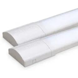 HOFTRONIC 2er Set LED-Leiste 150 cm - 50 Watt 7000 Lumen (140 lm/W) - 6500K Tageslichtweiß - Verknüpfbar - IP20 für den Innenbereich - Ultra Flach 2,9 cm - Flimmerfrei - LED Batten Werkstattbeleuchtung Unterbaubeleuchtung