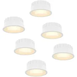HOFTRONIC 6er Set Dimmbarer LED Modul- 6 Watt 570 Lumen - CCT Lichtfarbe einstellbar 2700K/4000K/6000K
