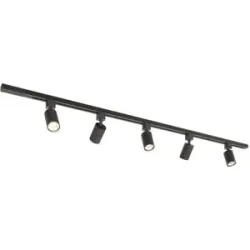 HOFTRONIC Taros LED Schienensysteme-Paket - Recht - 1,5 m Schiene - 5 Schienenstrahler - ohne Lichtquelle - IP20 - modular - 230 V