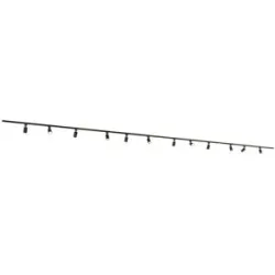HOFTRONIC Taros LED Schienensysteme-Paket - Recht - 4x 1,5 m Schiene - 12 Schienenstrahler - Exkl. Lichtquelle - IP20 - Modular - 230V