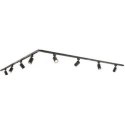 HOFTRONIC Taros LED Schienensysteme-Paket - L-Form - 4 x 1 m Schiene - 8 Schienenstrahler - ohne Lichtquelle - IP20 - modular - 230 V