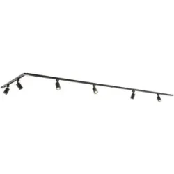 HOFTRONIC Taros LED Schienensysteme-Paket - L-Form - 1x 1 m Schiene - 2x 1,5 m Schiene - 6 Schienenstrahler - ohne Lichtquelle - IP20 - modular - 230 V