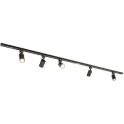 HOFTRONIC Taros LED Schienensysteme-Paket - Recht - 2x 1 m Schiene - 5 Schienenstrahler - Inkl. 2700K GU10 - IP20 - modular - 230 V
