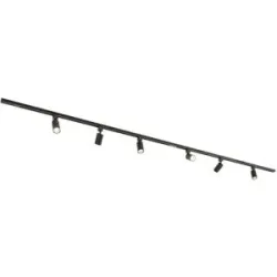 HOFTRONIC Taros LED Schienensysteme-Paket - Recht - 2x 1,5 m Schiene - 6 Schienenstrahler - Inkl. 2700K GU10 - IP20 - modular - 230 V