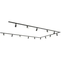HOFTRONIC Taros LED Schienensysteme-Paket - U-Form - 4x 1,5 m Schiene - 2x 1 m Schiene - 14 Schienenstrahler - Inkl. 2700K GU10 - IP20 - modular - 230 V